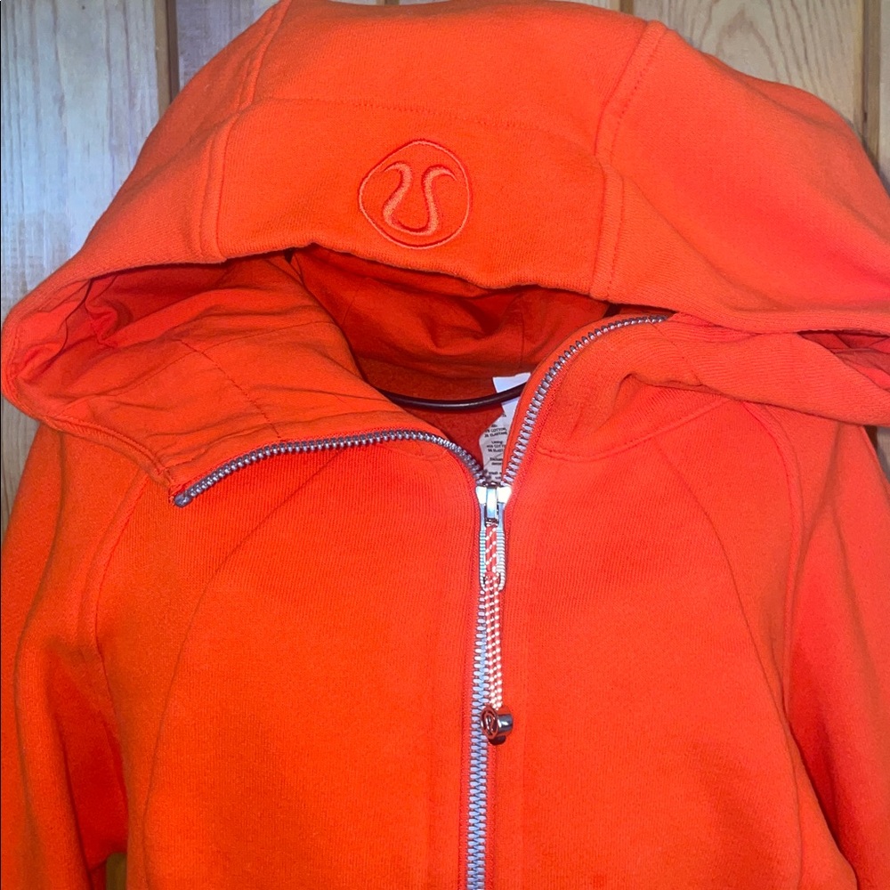 lululemon athletica Jacket Lululemon Scuba Full-Zip Cropped Hoodie Solar Orange - Picture 5 of 14